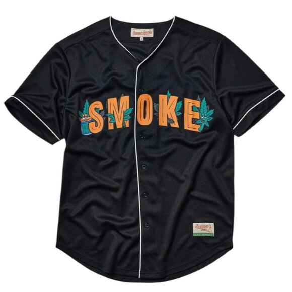 Smoke Baseball Jersey - Black - Picture 1 of 2